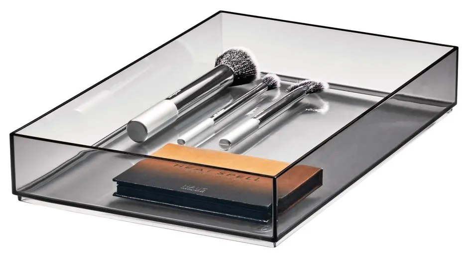 Матово черен органайзер за козметика за баня от рециклирана пластмаса - iDesign