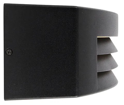 Интелигентна външна стенна лампа черна IP44 с Wi-Fi A60 - Hurricane