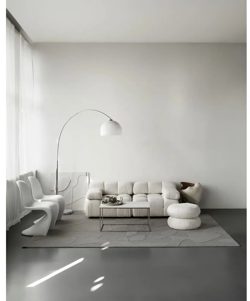 Сив вълнен килим 200x300 cm Morphic Botanica – Agnella