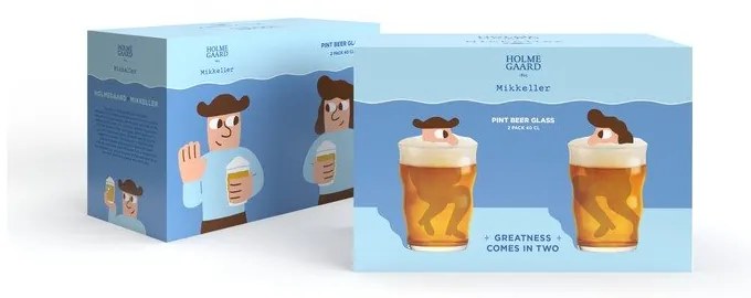 Стъклени чаши в комплект 2 бр. за бира 400 ml Mikkeller – Holmegaard