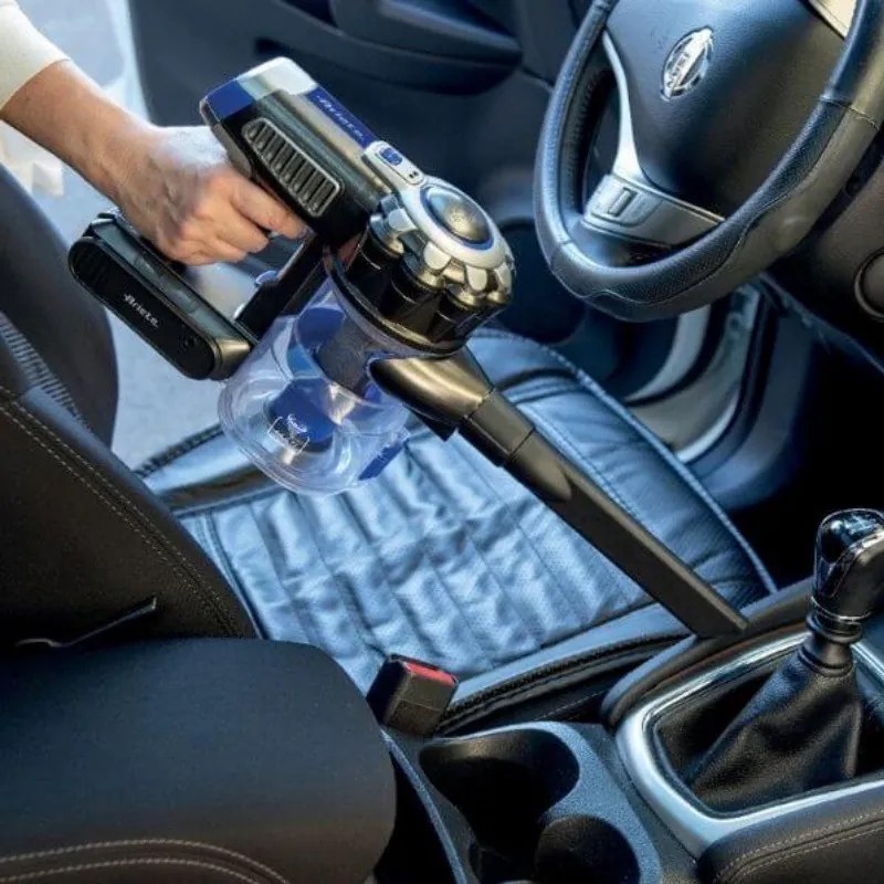 Вертикална прахосмукачка Ariete SCOPA 2722/00, 120W, 1 л, 2 скорости, Моторизирана четка с LED, Индикатор за батерия, Син