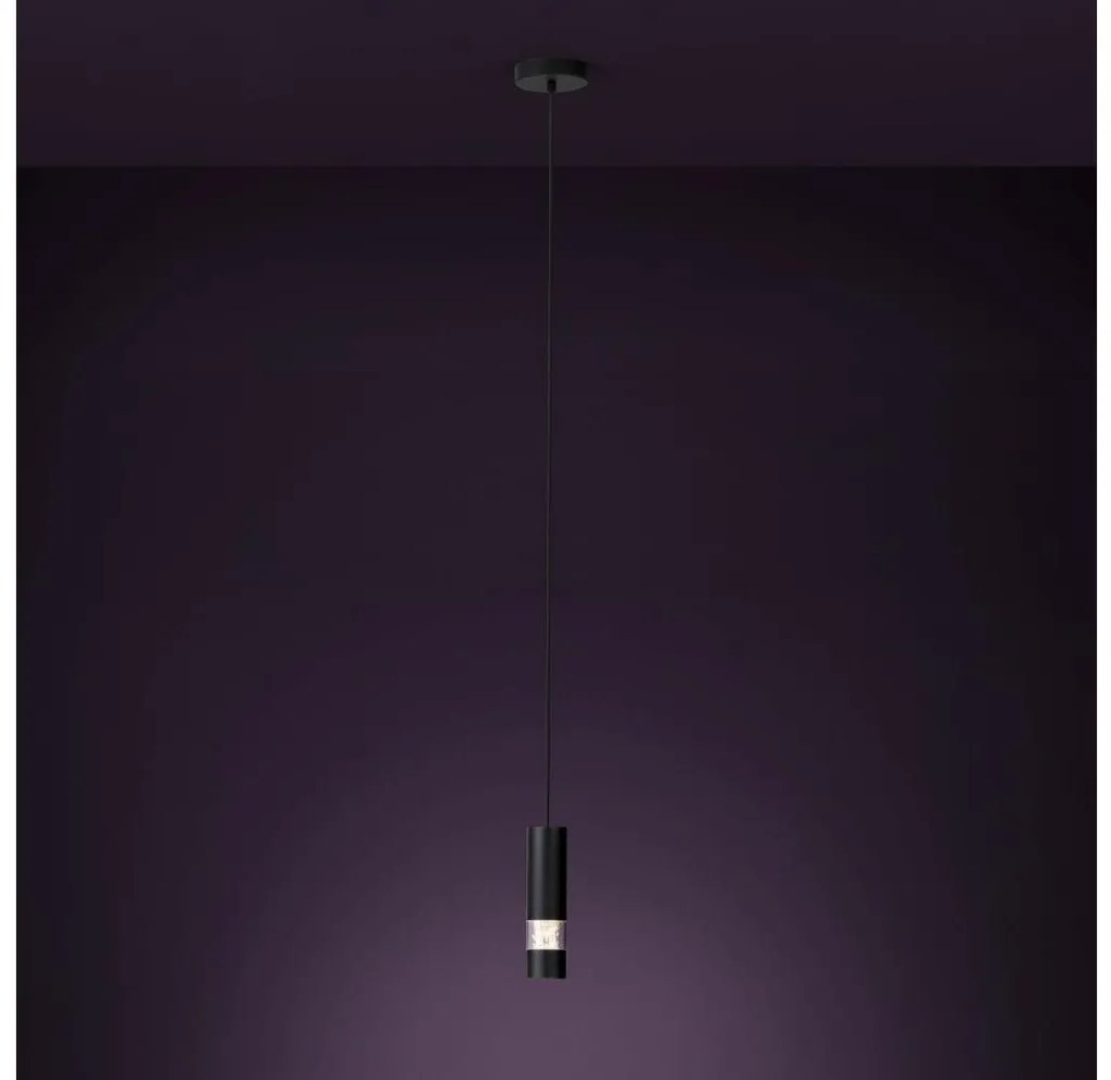 Eglo 39705 - LED Пендел BERNABETA 1xGU10/4,6W/230V черен