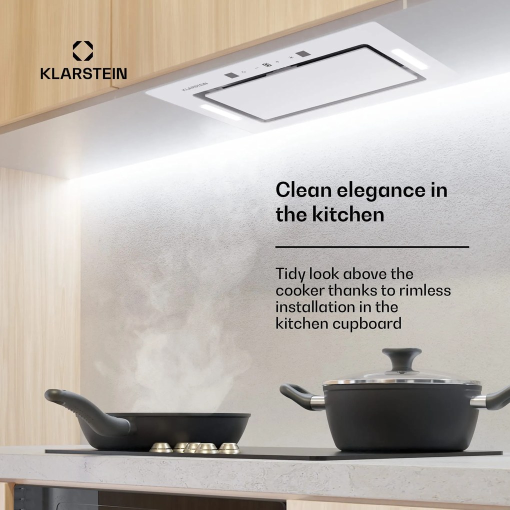 Klarstein Hektor Eco, абсорбатор, 52 cm, 466 m³/h, сензорно управление, стъкло