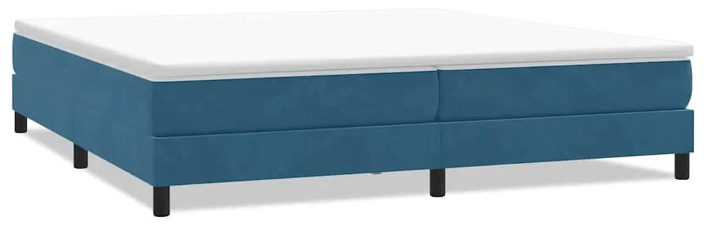3315847 vidaXL Box Spring Легло без матрак Тъмно синьо 200x210 cm Кадифе