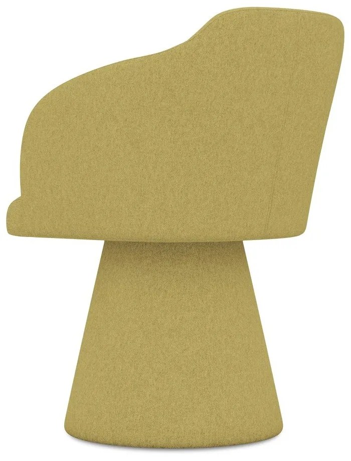 Жълт тапициран трапезен стол Kanoa – Makamii