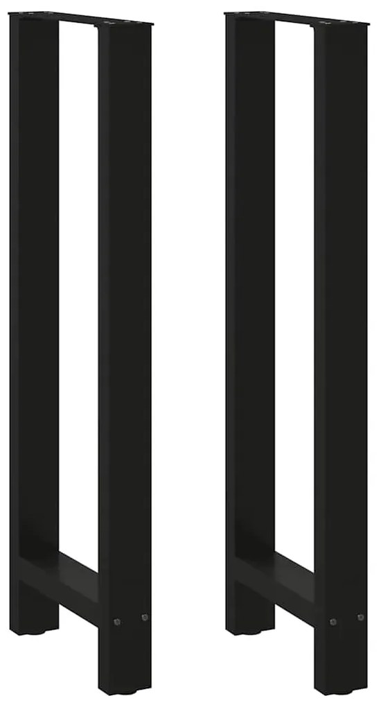 4013348 vidaXL Крака за бар маса, черни, 2 бр., 40 x (110-111) см, стомана