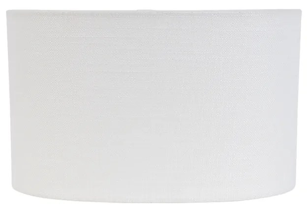 Овална абажура от лен бяла 25/16/15