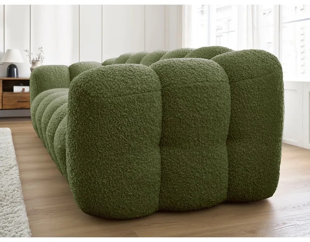 Зелен диван от прежда с примки от букле 232 cm Hippolyte – Bobochic Paris