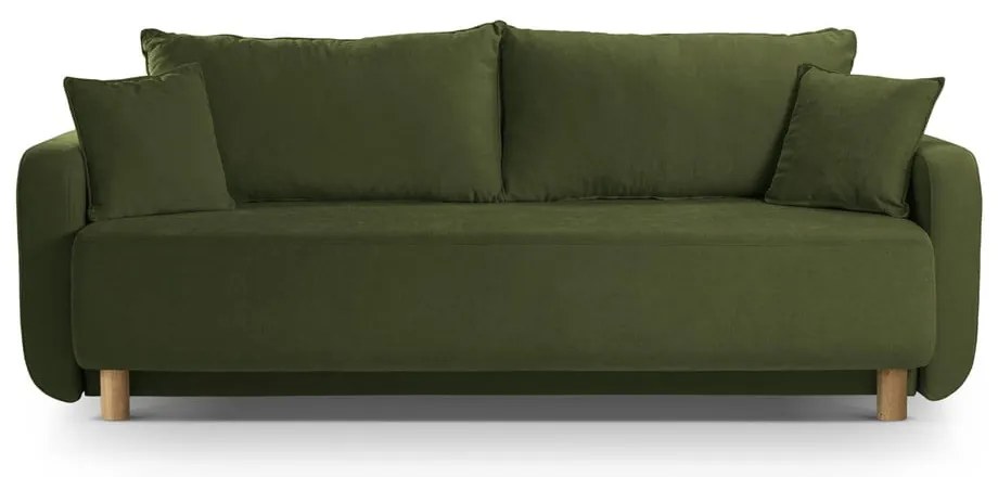 Зелен разтегателен диван с място за съхранение 231 cm Elen – Micadoni