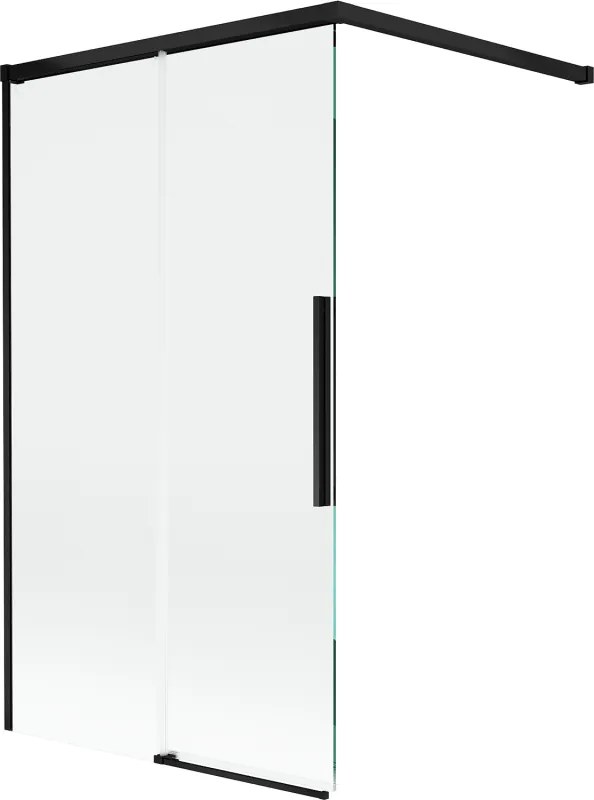 Mexen Rox параван за вана 2-крилен плъзгащ се 100 x 150 см, прозрачен, черен - 8C9-100-003-70-00