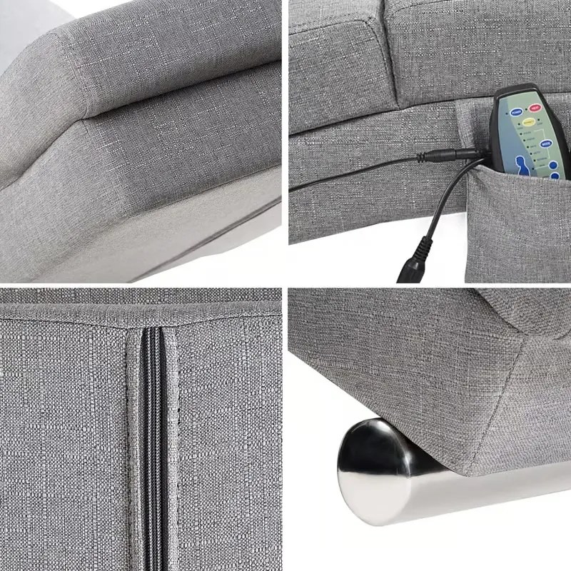 Релаксиращ масажен шезлонг Лондон с отопление umelá koža biela