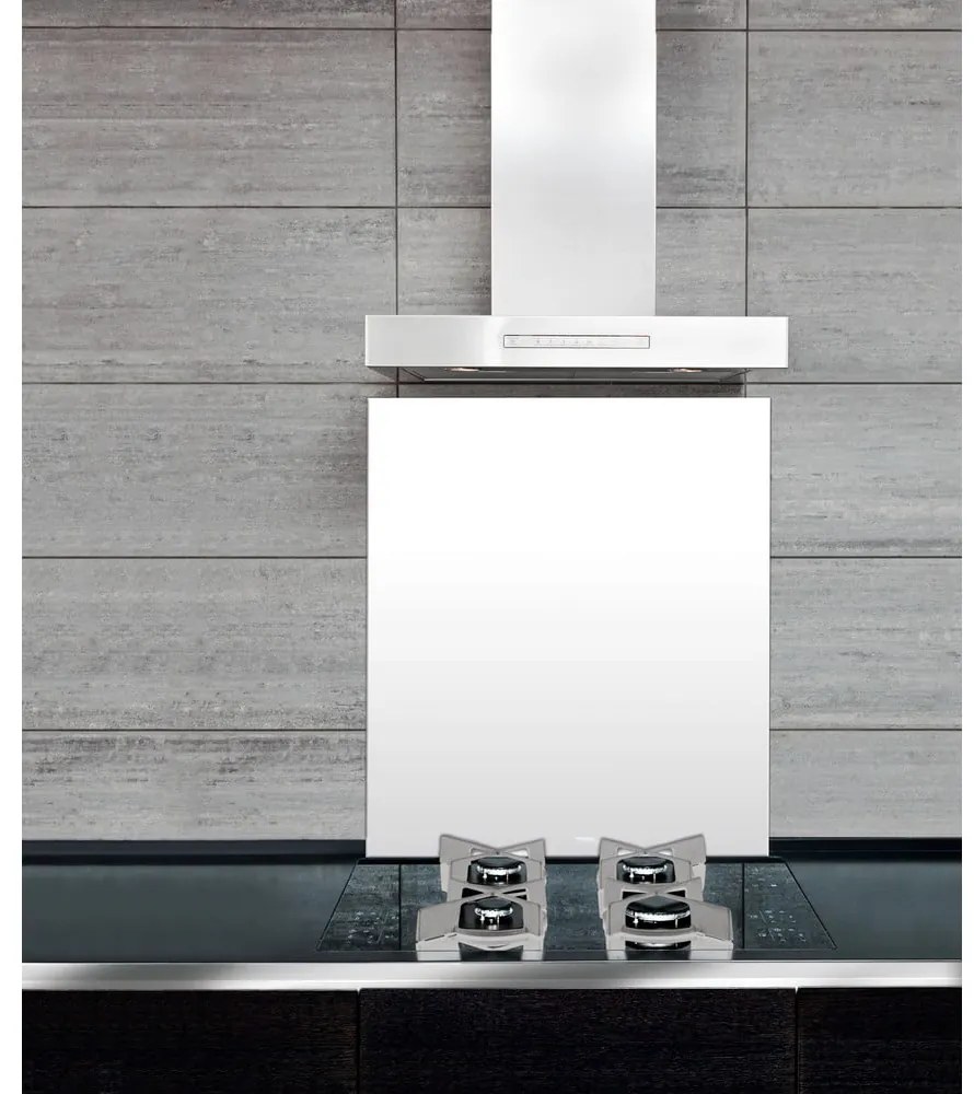 Стъклен протектор за стена зад печка в бял цвят , 70 x 60 cm - Wenko