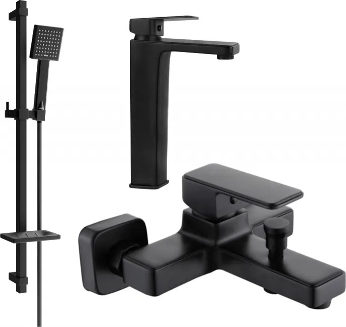 Mexen Cetus DQ45 комплект за баня, черен - 744313DQ45-70