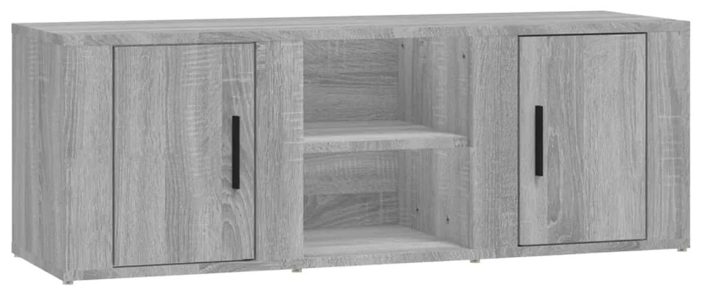 819434 vidaXL ТB шкаф, сив сонома, 100x31,5x35 см, инженерно дърво