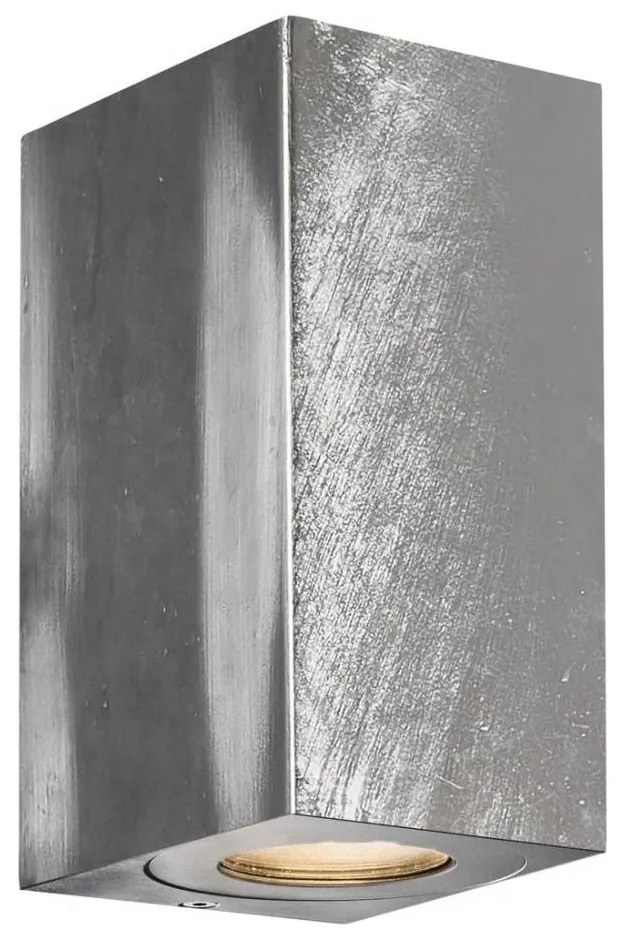 Nordlux - Външно стенно осветително тяло CANTO 2xGU10/28W/230V IP44 сребристо