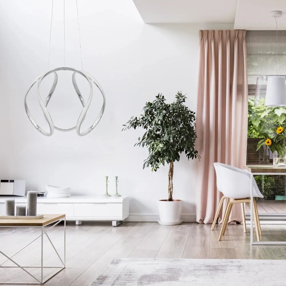 Елегантна модерна LED светлина за таван с дистанционно управление Черен