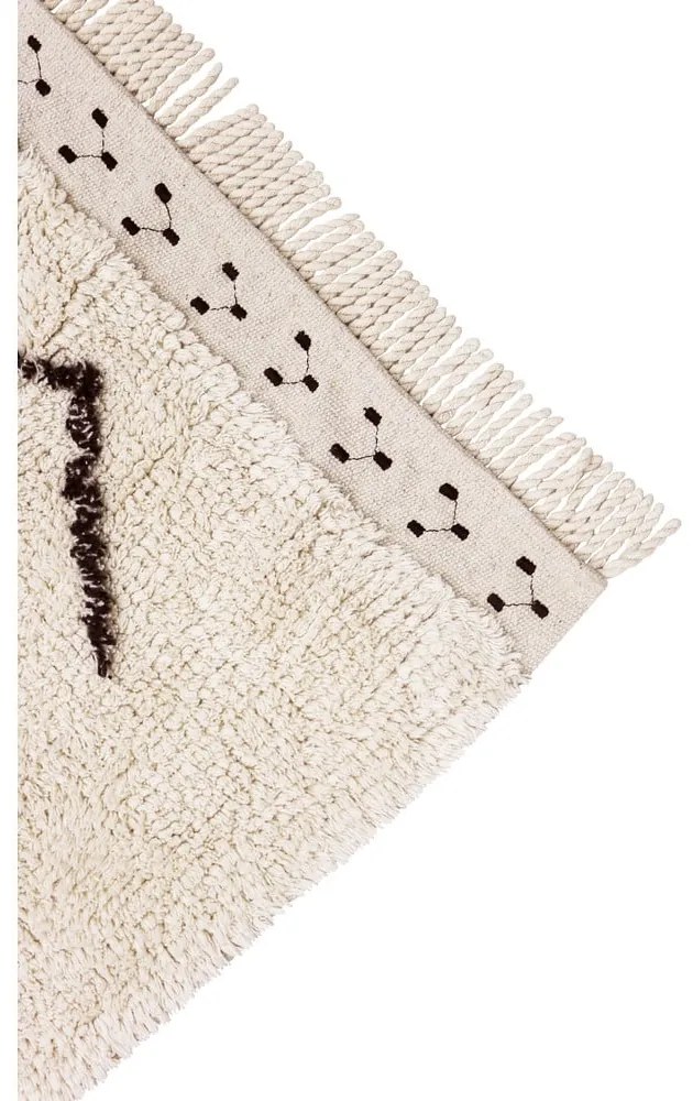 Кремав ръчно изработен памучен килим подходящ за пране 170x240 cm Bereber Rhombs – Lorena Canals