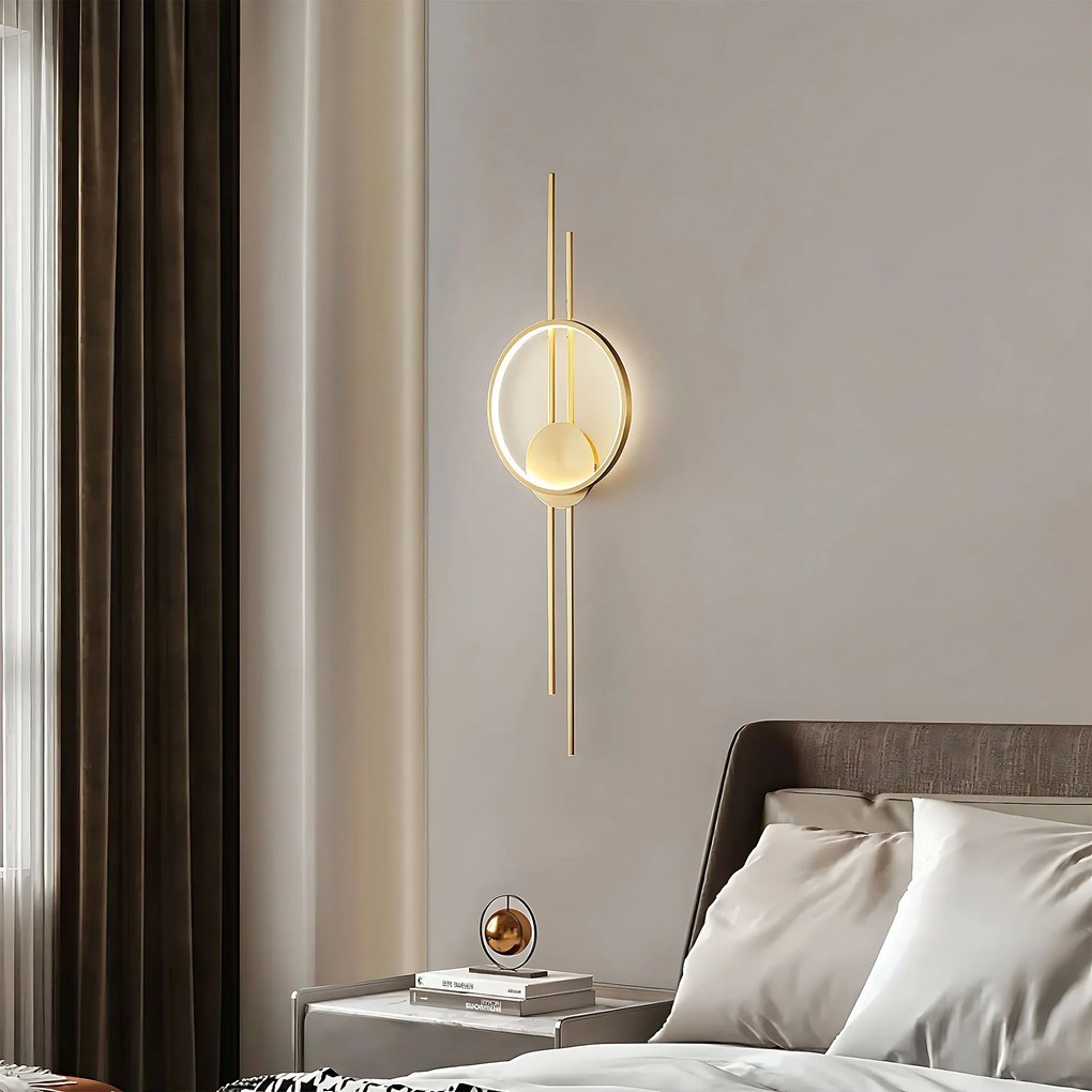 СТЕННА ЛАМПА LED APP1781-W BRUSH GOLD