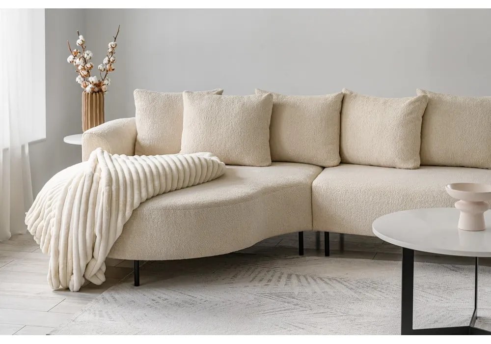 Бежов ъглов диван (ляв ъгъл) Vitoria – Scandic