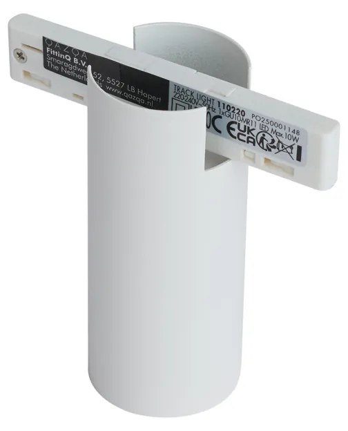 Модерен прожектор бял за 1-фазна релсова система GU10 35mm - Slimline Nubee Honey