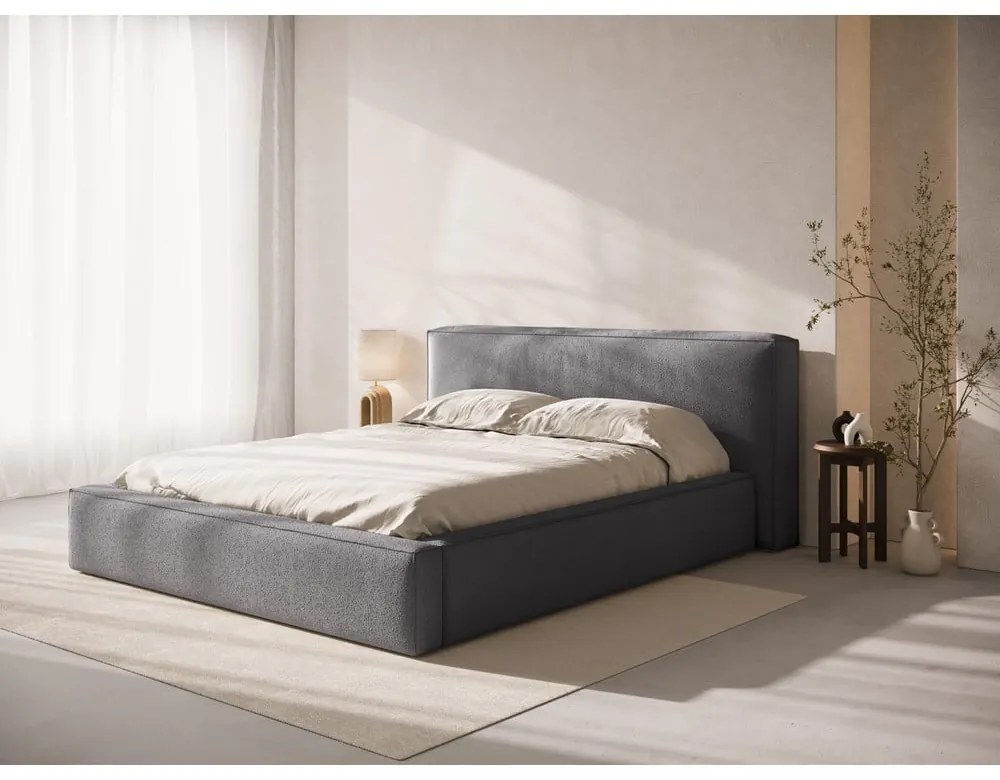 Тъмносива тапицирана табла за легло 229x100 cm Olivia – Micadoni