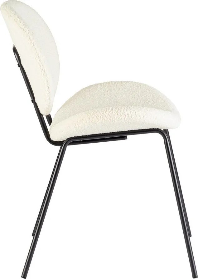 Бял тапициран трапезен стол Maddie – Yes Everyday