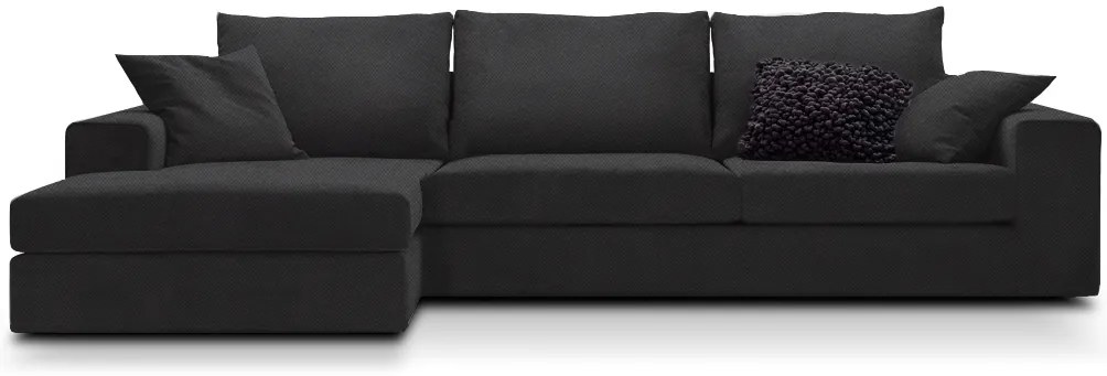 Ъгъл диван Mission-Customizable-250φ 165β cm.-Black