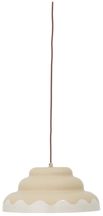 Кремаво висящо осветително тяло с метален абажур ø 40 cm Lacya – Bloomingville