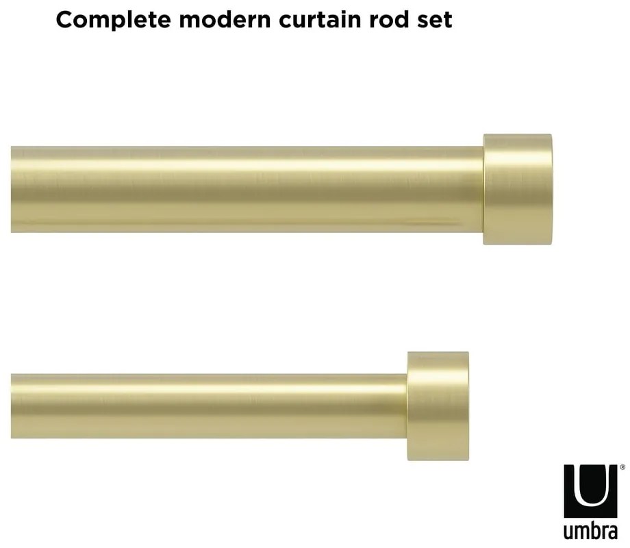 Стоманен разтегателен двоен корниз 91 - 168 cm Cappa - Umbra