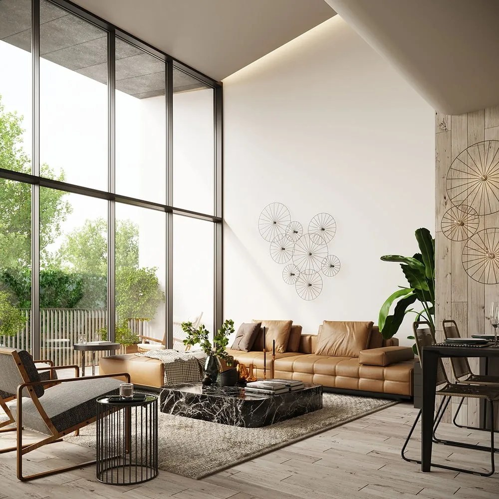 Черна лампа за таван ø 30 cm Soho - Sollux