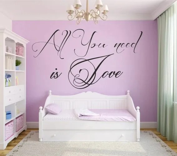 Стикер за стена ALL YOU NEED IS LOVE 80 x 160 cm