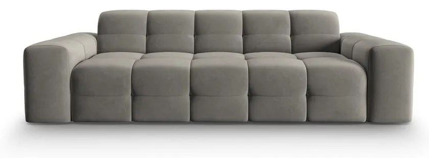 Сив кадифен диван 222 cm Kendal - Micadoni Home