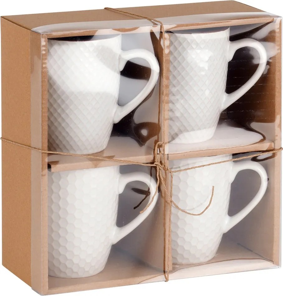 Комплект от 4 чаши 400 мл, бял