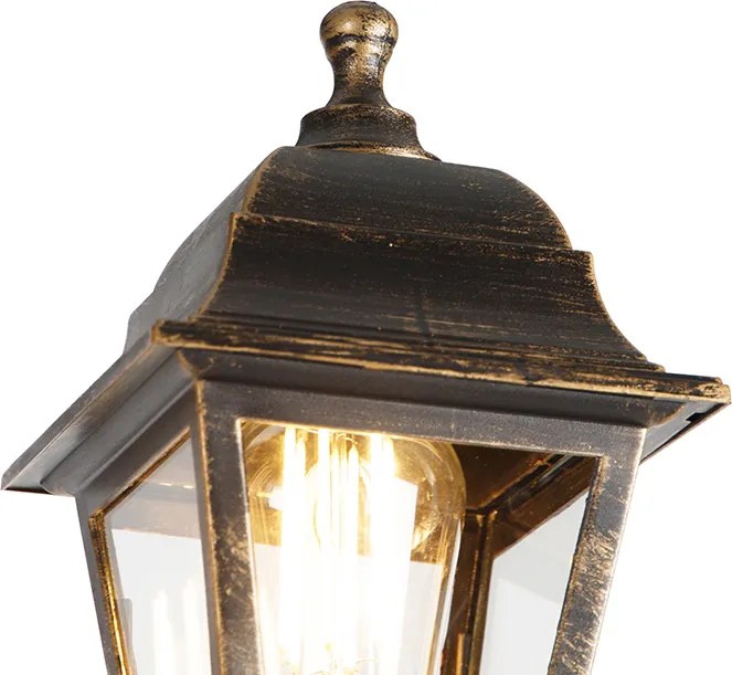 Класическа фенерия антично злато 3-светлина IP44 - Capital