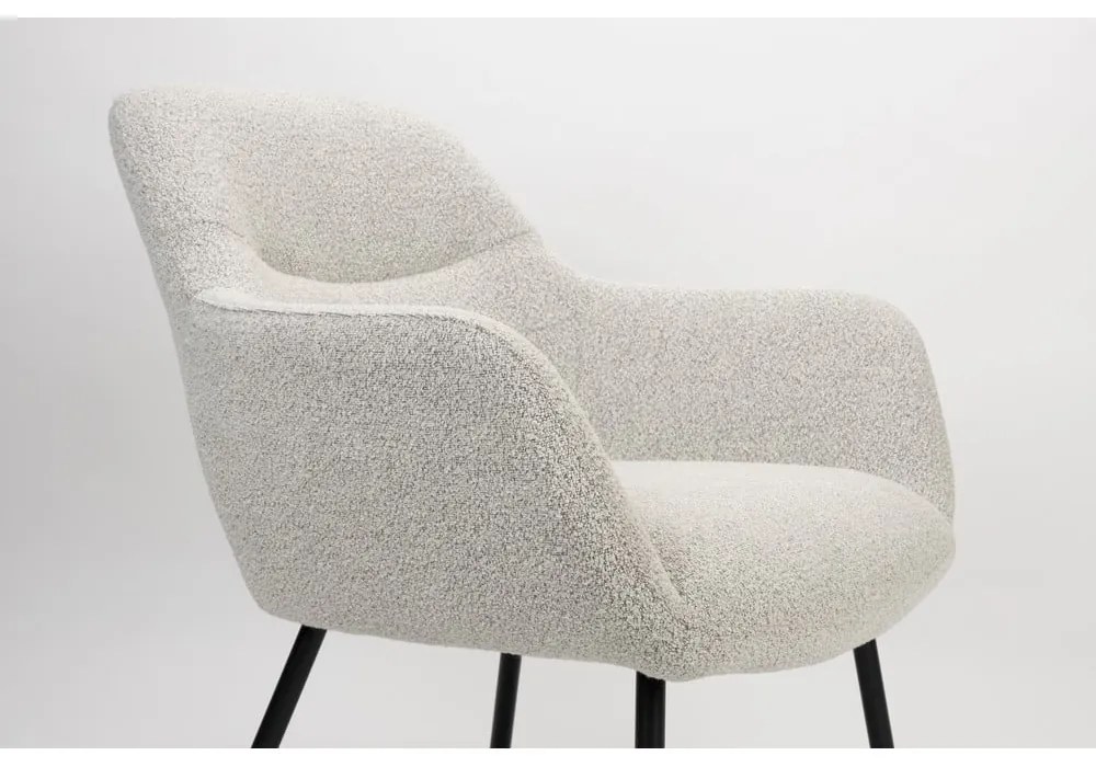 Бяло кресло от букле Dude – White Label