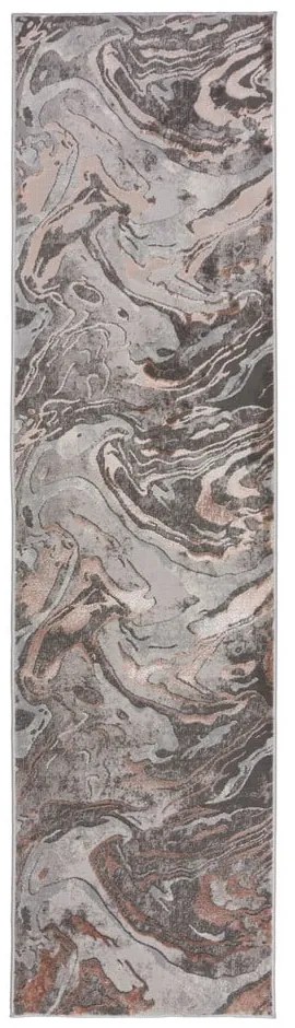 Сива/бежова пътека 80x300 cm Marbled – Flair Rugs