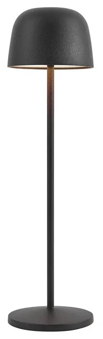 Настолна лампа черна вкл. LED акумулаторна със станция за зареждане IP65 - Raika