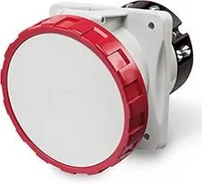 Scame Промишлен контакт 3P+Е 125A 346V IP66 серия Optima панелен монтаж 114х114мм  - 418.12566