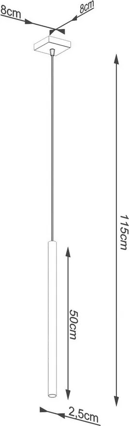 Метално висящо осветително тяло в златист цвят Fideus – Sollux