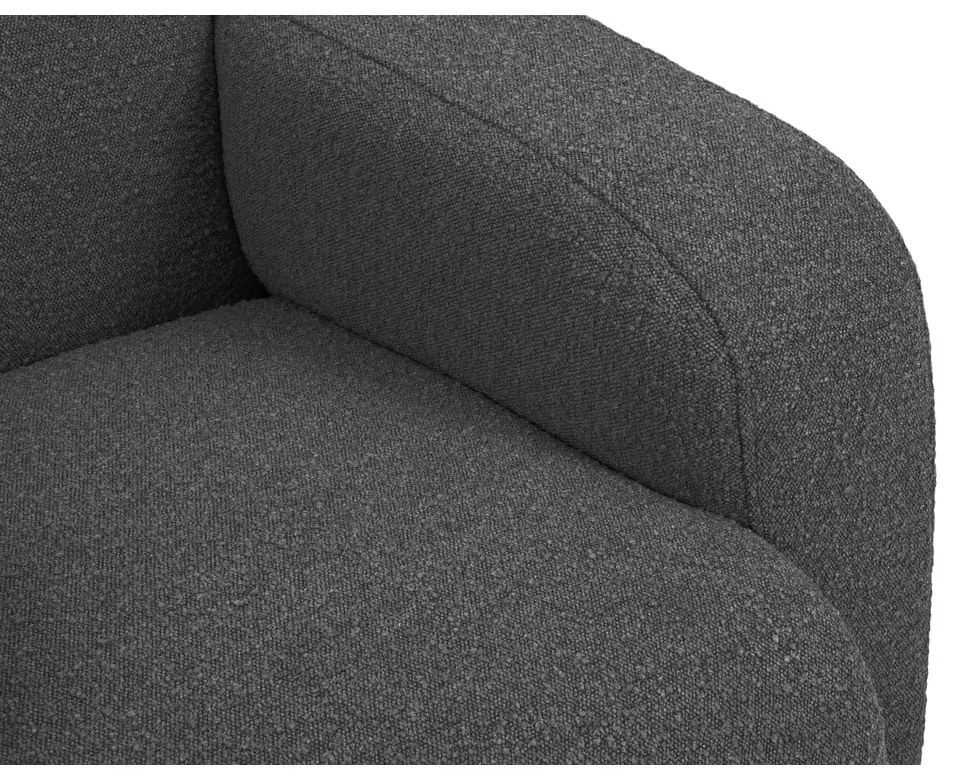 Тъмносив ъглов диван от букле (променлив/L форма) Molino – Micadoni Home