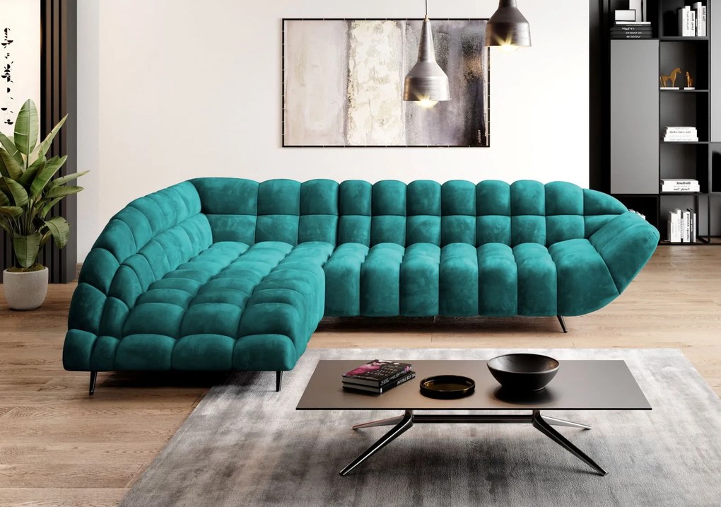 Ъглов диван Dolphin-Petrol-Left