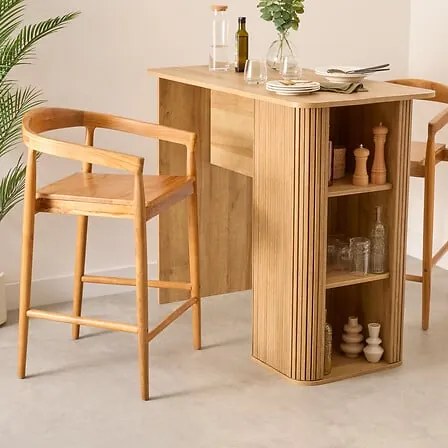 Бар стол atmosphera Miyako, 70 см, Тиково дърво