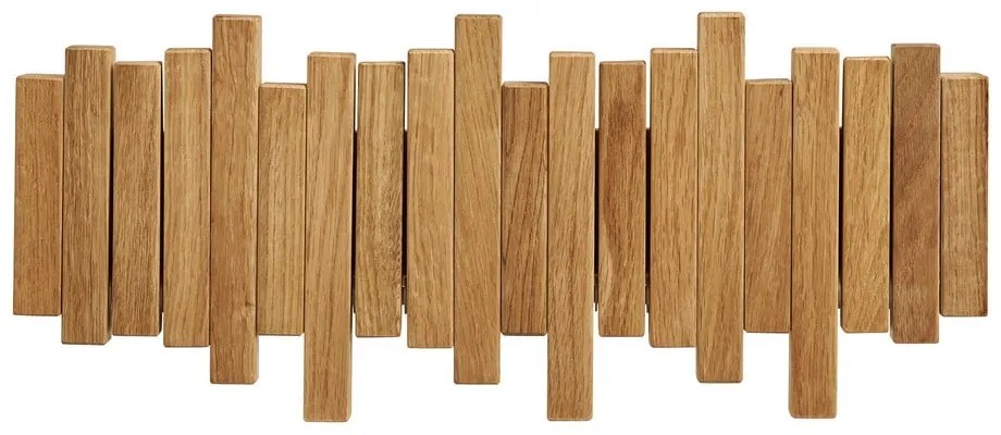 Стенна закачалка от масивен дъб в естествен цвят 3 cm Caltra – House Nordic