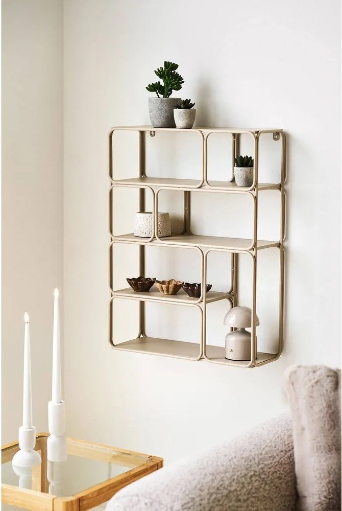 Бежов на няколко нива метален стенен рафт 48 cm Lanciano – House Nordic