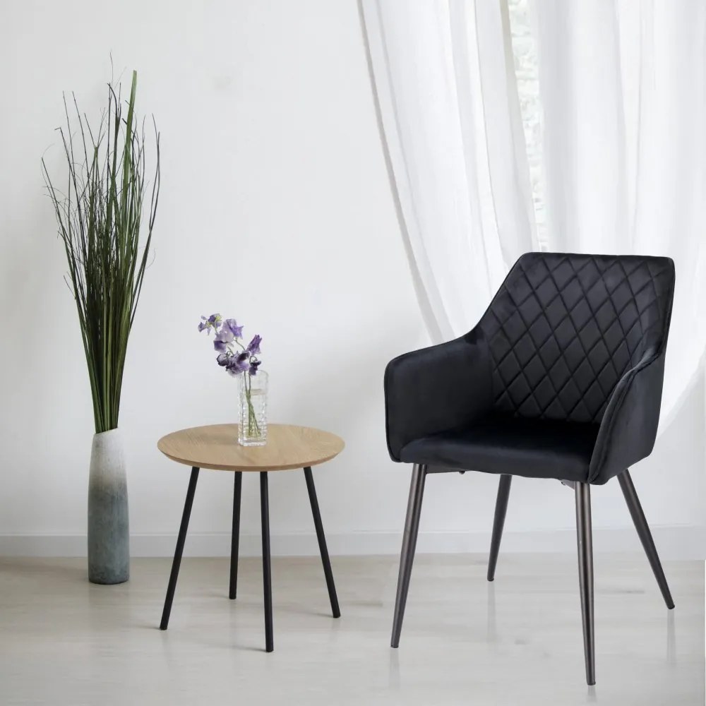 Стол за хранене от кадифе APIS Син