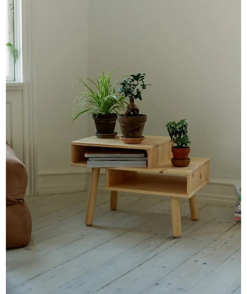 Масичка за кафе от борова дървесина в черно Hako - Karup Design