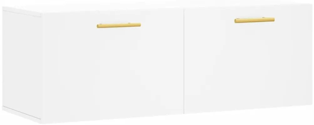 830116 vidaXL Стенен шкаф, бял, 100x36,5x35 см, инженерно дърво