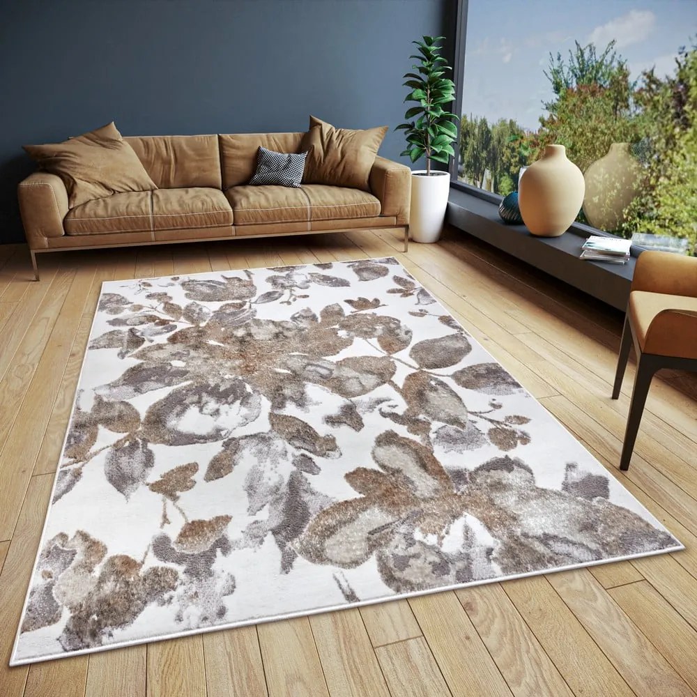 Сиво-кафяв килим 160x235 cm Shine Floral - Hanse Home