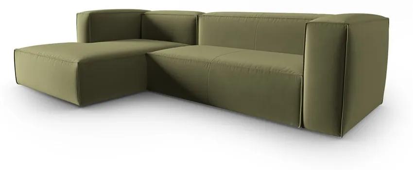 Зелен кадифен ъглов диван Mackay – Cosmopolitan Design