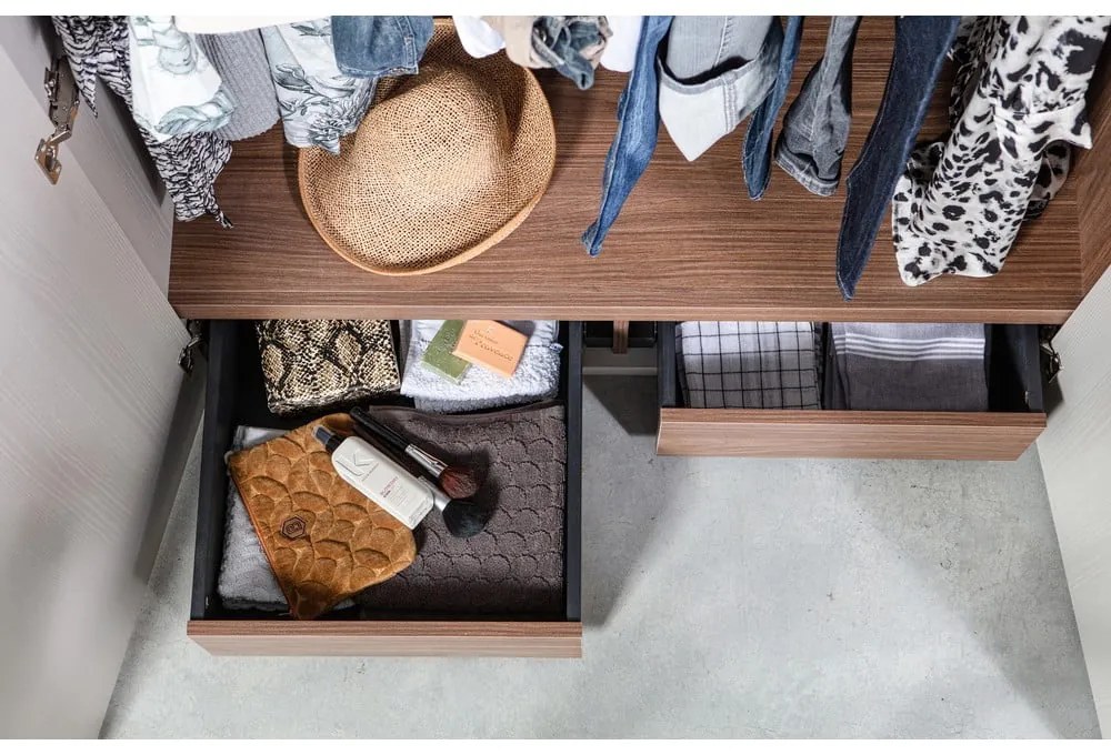 Сив модулен гардероб 165x210 cm Rens - WOOOD